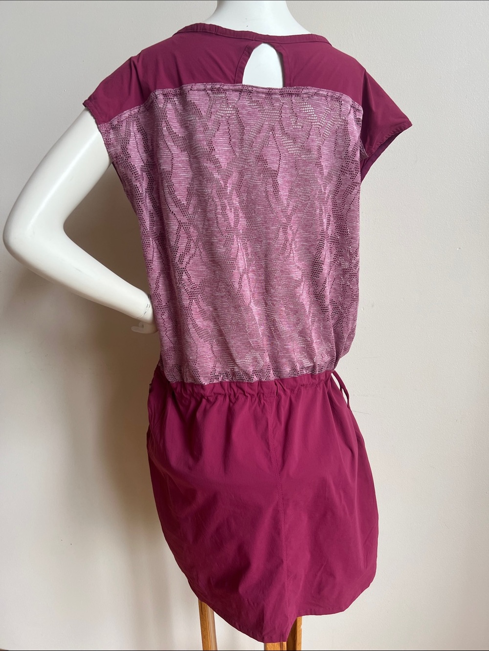 Columbia Raspberry Short-Sleeve Drawstring Waist Dress - Picture 3 of 7